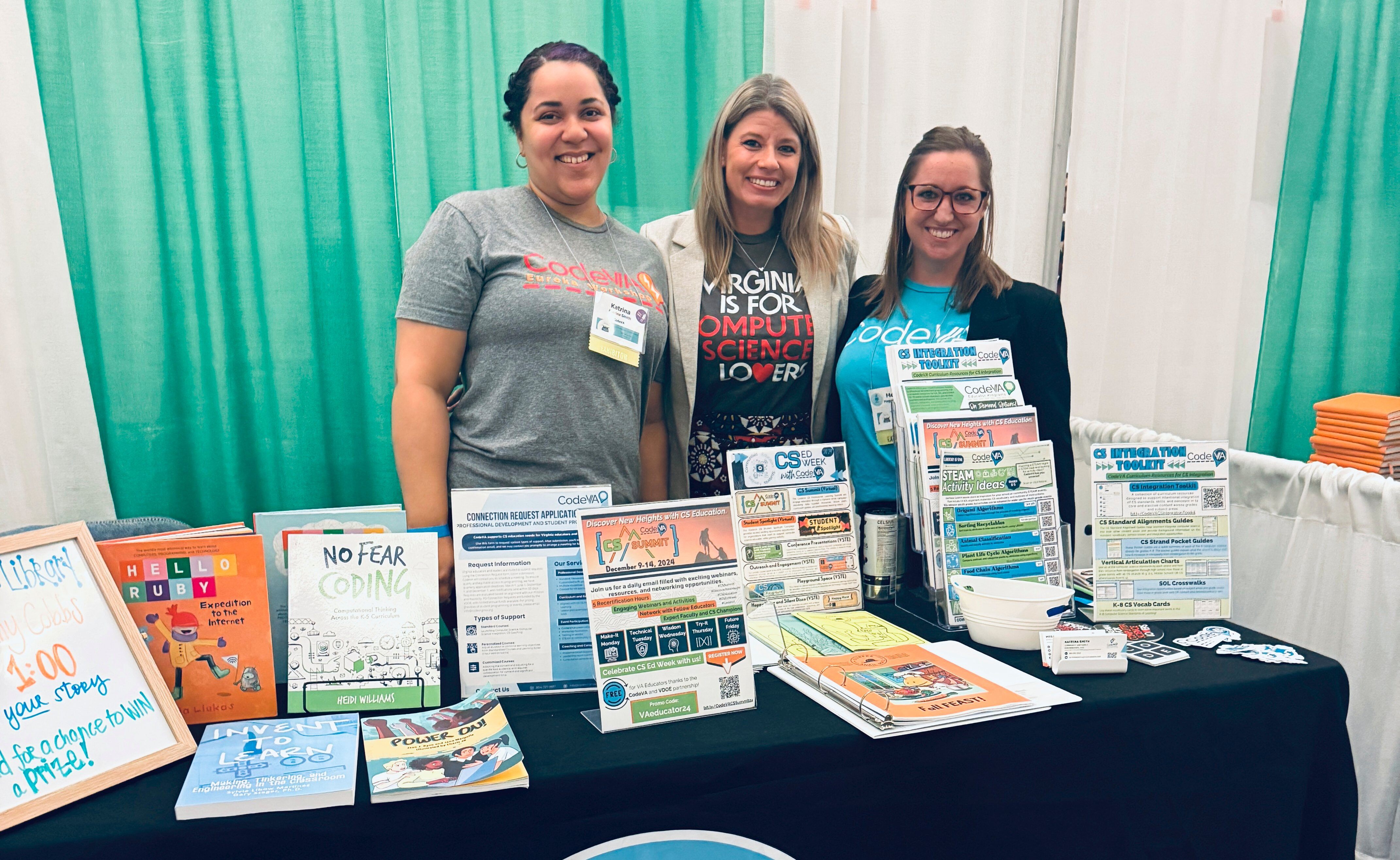 Codevirginia staff at the virginia association of school librarians conference 2024